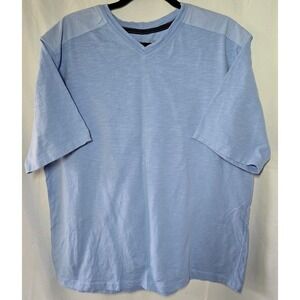 American Classics Russell Simmons 100% Cotton Mens XL Lt Blue Short Sleeve Shirt
